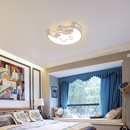 Moon Ceiling Lamp - Remote Control - Dimmable - Modern Lamp - 50 CM - Bedroom Lamp - Living Room Lamp