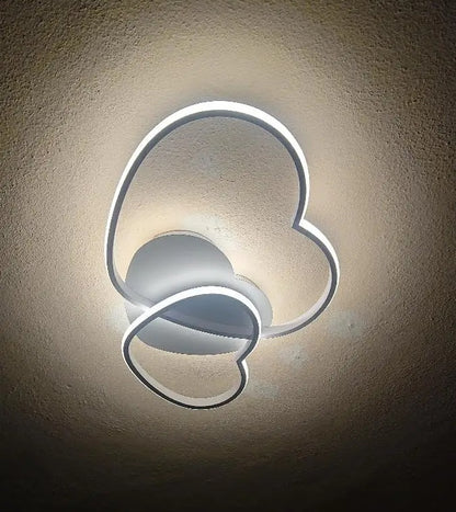 Harten Plafondlamp - Met Afstandsbediening - Wit - Dimbaar - Woonkamerlamp - Moderne lamp - Plafoniere