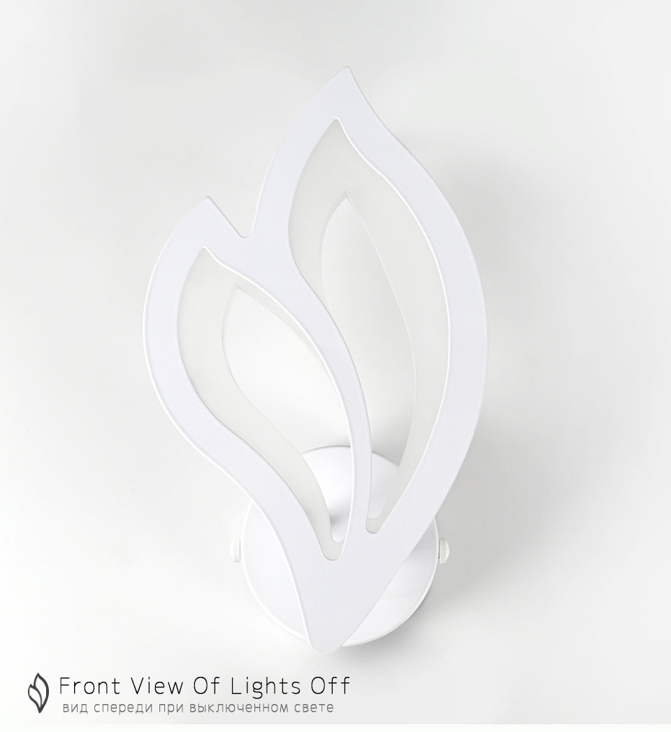 LuxiLamps - Flower Leaf Wall Lamp - Modern Wall Lamp - Warm White - Living Room Lamp - Bedroom - Wall Decoration