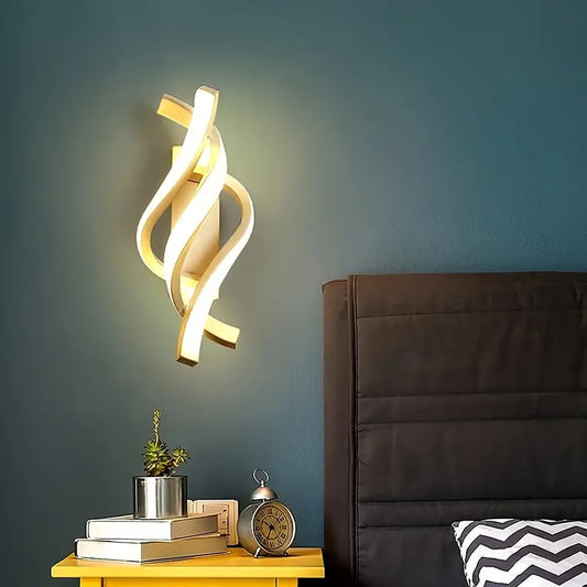 Flightmode - Modern Wall Lamp | Lighting | Pendant Lamp | Wall Lamp | For Living Room, Bedroom | Spiral | Electric | Gold