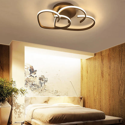 LuxiLamps - Harten Plafondlamp - Met Afstandsbediening - Koffie - Dimbaar Met Afstandsbediening - Woonkamerlamp - Moderne lamp - Plafoniere