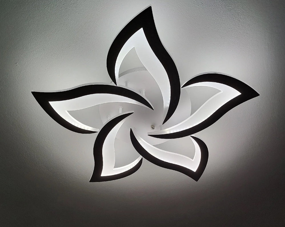 5 Ster Plafondlamp - Wit - Met Afstandsbediening - Smart Lamp - Dimbaar Met App - Woonkamerlamp - Slaapkamer Lamp - Moderne Lamp - Plafonniere