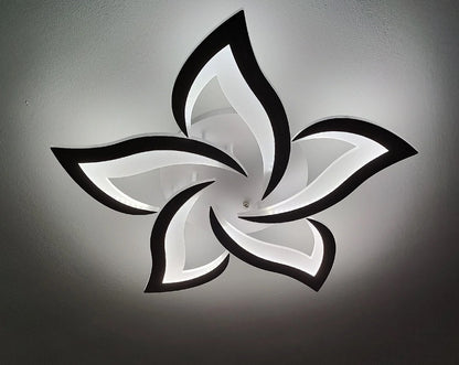 5 Ster Plafondlamp - Wit - Met Afstandsbediening - Smart Lamp - Dimbaar Met App - Woonkamerlamp - Slaapkamer Lamp - Moderne Lamp - Plafonniere