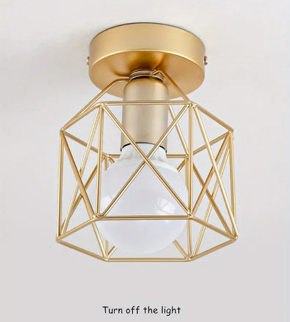Moderne Plafondlamp - Goud - Moderne Lamp - E27 - Gangpad of Hal Lamp - Vintage Lamp - Plafoniere
