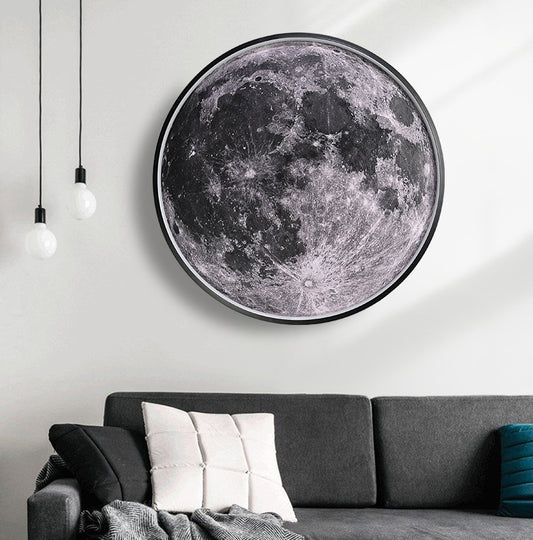 Moon Wall Lamp - Ø 60 cm - Dimmable With Remote Control - Bedroom Lamp - Living Room Lamp - Modern Lamp - Led Lamp - Led Ceiling Lamp