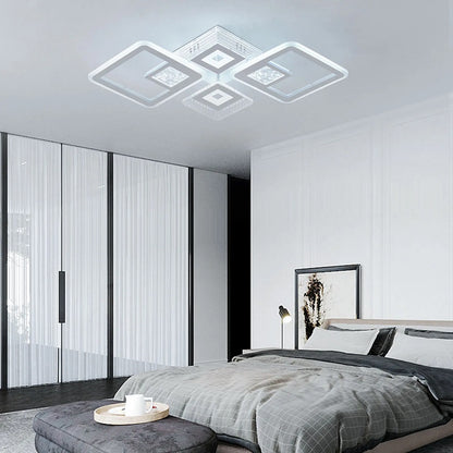 4 Hoofden Plafondlamp - Met Afstandsbediening - Smart lamp - Dimbaar Met App - Woonkamerlamp - Moderne lamp - Plafoniere