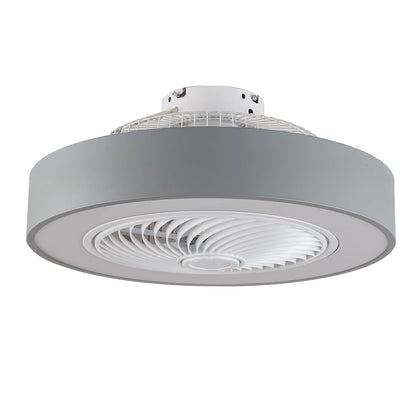 LuxiLamps | Plafondventilator | LED | Dimbaar | 3 Snelheden | 55 cm | Moderne Lamp | Plafondlamp | Ventilatorlamp | Grijs | Woonkamerlamp