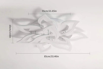 LuxiLamps - 10 Star Ceiling Lamp - White - With Remote Control - Dimmable - Living Room Lamp - Modern Lamp - Ceiling Lamp