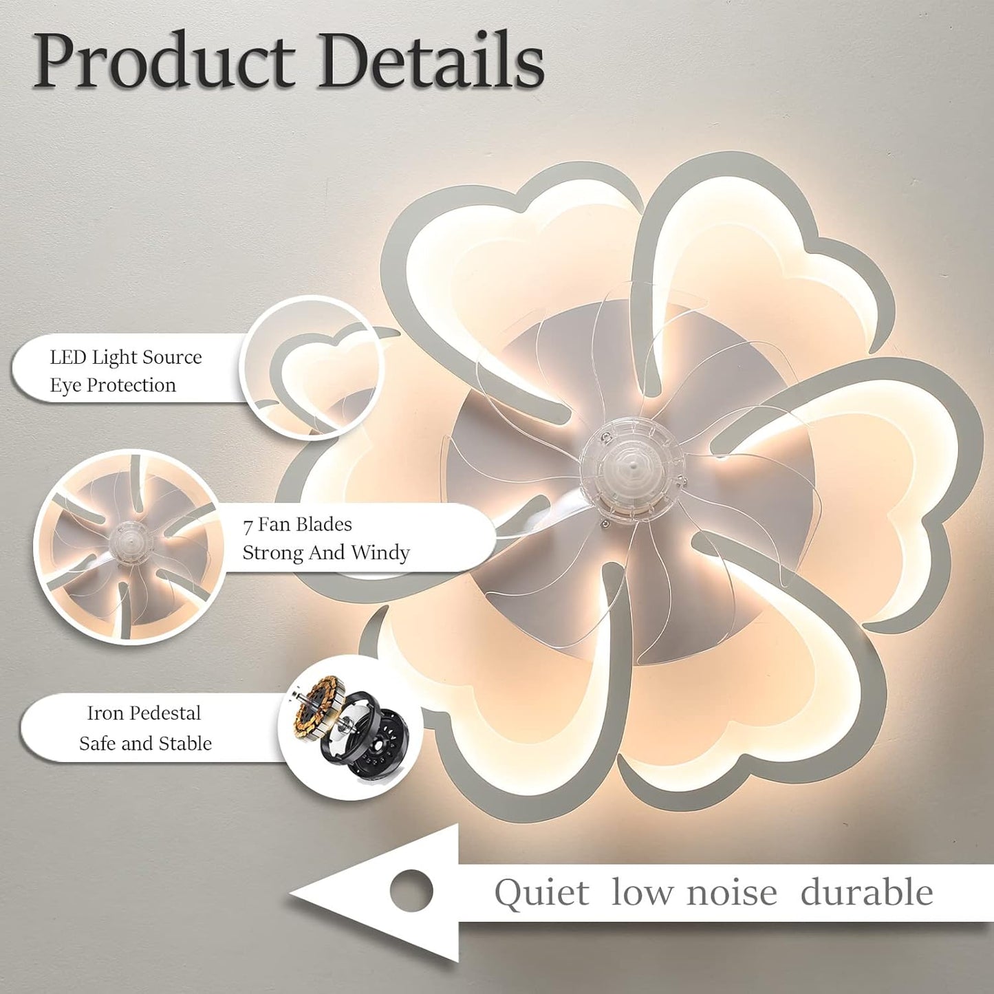 LuxiLamps - 6 Wolken Plafondlamp - Dimbaar Met Afstandsbediening - LED Plafondlamp - Wit - Woonkamerlamp - Moderne lamp - Plafonniere