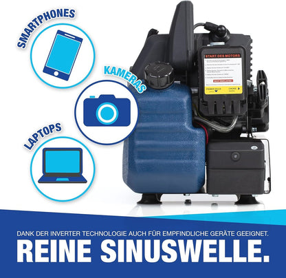 Benzine Stroomgenerator met Inverter - 230V 800W - Lichtgewicht en Draagbaar