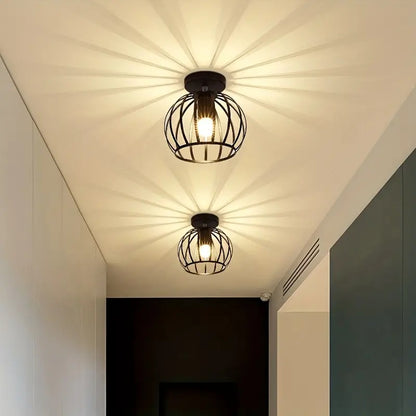 Plafondlamp - Zwart - Moderne Lamp - E27 - Gangpad of Hal Lamp - Vintage Lamp - Plafoniere