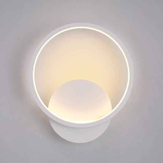 LuxiLamps - Ring LED Wandlamp - Moderne Wandverlichting - 20 cm - Wit - Muur Lamp - Muur Decoratie
