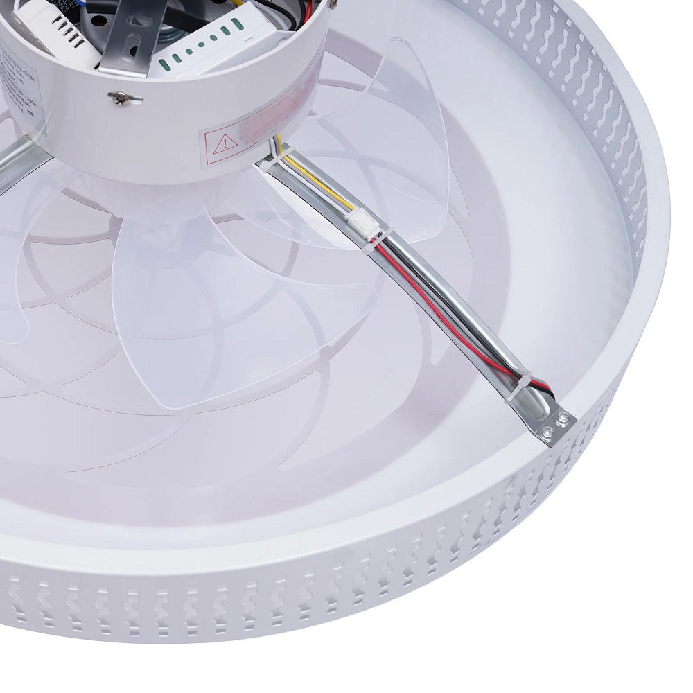 Plafondventilator | LED | Dimbaar | 3 Snelheden | 55 cm | Moderne Lamp | Plafondlamp | Ventilatorlamp | Bruin | Woonkamerlamp