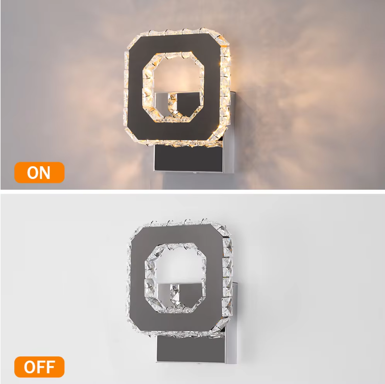 Crystal LED Wandlamp - Moderne Muur Verlichting - 3 Kleuren - Kristallen Muur Lamp - Muur Decoratie