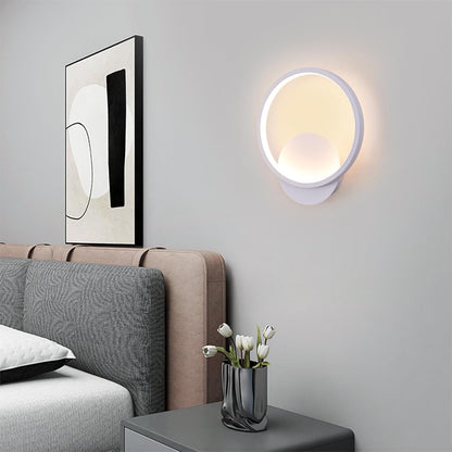 LuxiLamps - Ring LED Wandlamp - Moderne Wandverlichting - 20 cm - Wit - Muur Lamp - Muur Decoratie