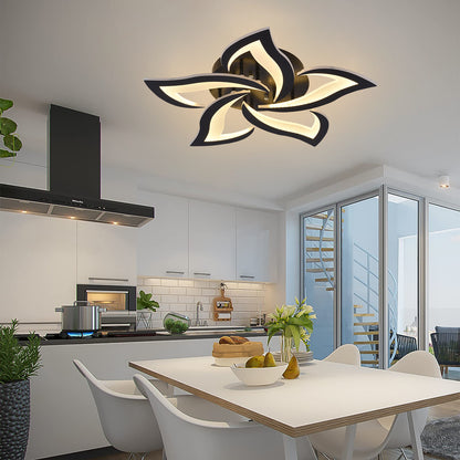 5 Sterren Plafondlamp Zwart - Met Afstandsbediening - Smart lamp - Dimbaar Met App - Woonkamerlamp - Moderne lamp - Plafoniere