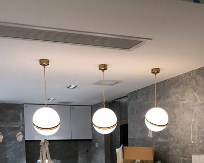 LuxiLamps - Bubble Ball Hanglamp - LED Kroonluchter - Decor Hanglamp - Wit/Goud - 15 cm - Led Hanglamp