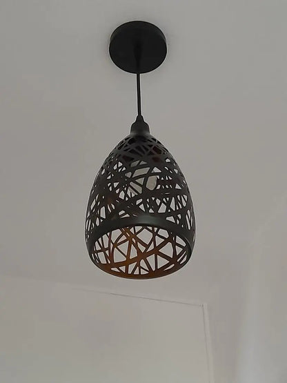 Industriële Spinnenweb Hanglamp - Retro Zwart Plafondlamp - E27 - Eetkamer - Kooilicht - Woonkamer Lamp - Kroonluchter