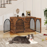 
Dog Crate - Furniture - Dog Cage - Dog Kennel - Dog Pen - Side Table - Coffee Table - 3 Doors - 100x60x63 cm - Brown
