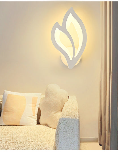 LuxiLamps - Flower Leaf Wall Lamp - Modern Wall Lamp - Warm White - Living Room Lamp - Bedroom - Wall Decoration