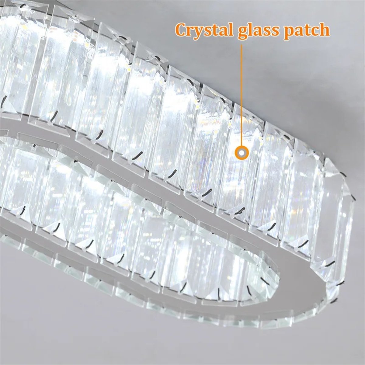 Ring Plafondlamp - K9 Kristallen Led Lamp - Woonkamerlamp - Koud Wit - Moderne lamp - LED Plafondlamp - Plafonniere