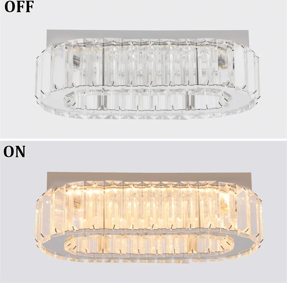 Ring Plafondlamp - K9 Kristallen Led Lamp - Woonkamerlamp - Warm Wit - Moderne lamp - LED Plafondlamp - Plafonniere