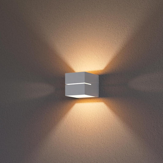LuxiLamps - Led Wandlamp - Moderne Wandverlichting - Met Lichtgleuf - Goud/Wit- Hal lamp - G9 - Trappenhuis - 16 cm