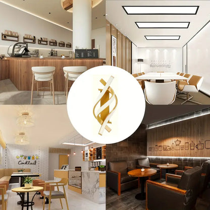 Flightmode - Modern Wall Lamp | Lighting | Pendant Lamp | Wall Lamp | For Living Room, Bedroom | Spiral | Electric | Gold