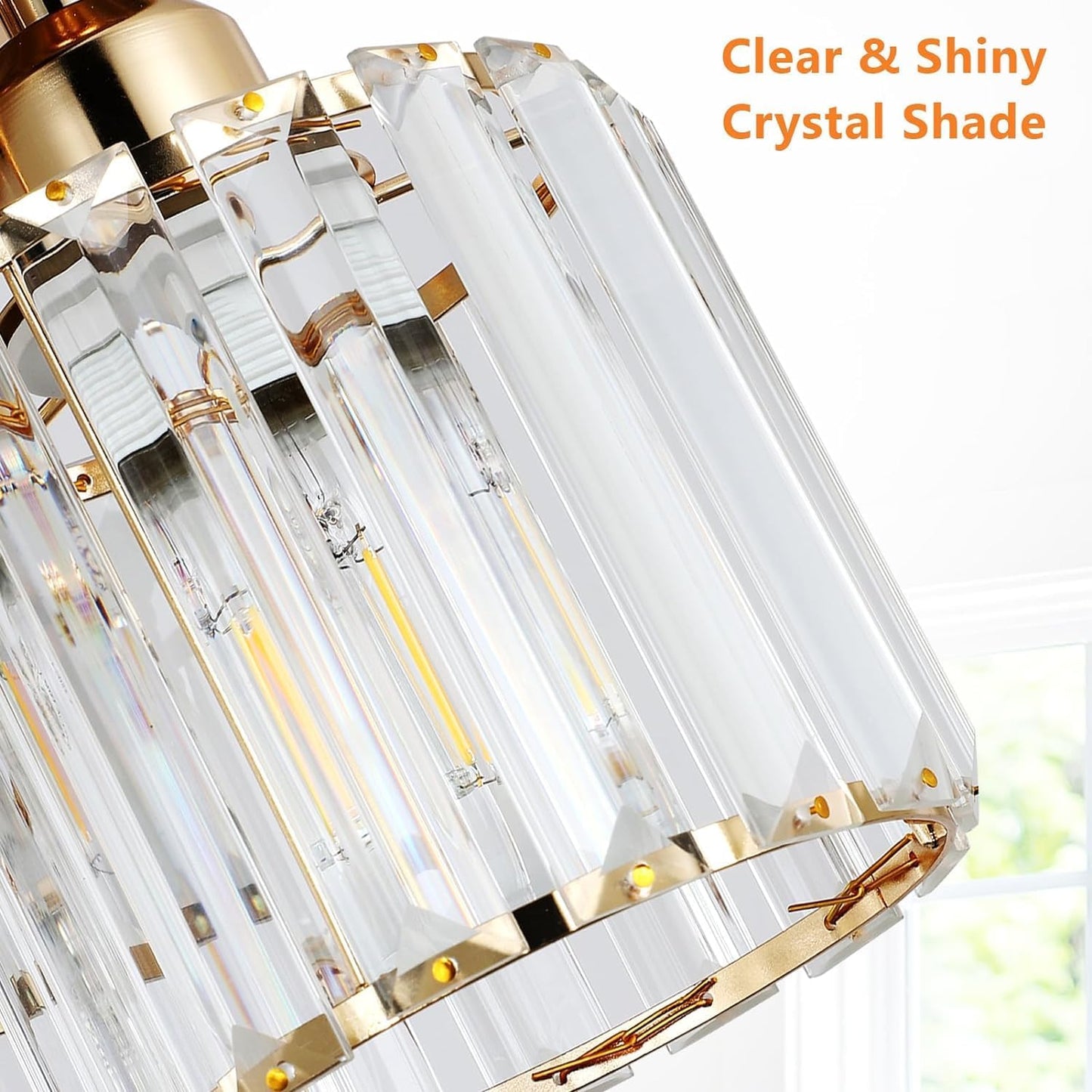 Moderne Kristallen Kroonluchter - 3 Kop Crystal Plafondlamp - K9-Kristal - E27 - Goud - Verlichting - Plafonnière