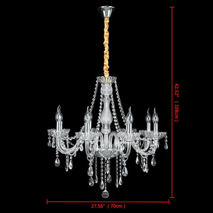 Crystal Chandelier - 8 Arm Kristallen Kroonluchter - Hanglamp - Woonkamer Lamp - Moderne Lamp - Plafonniere