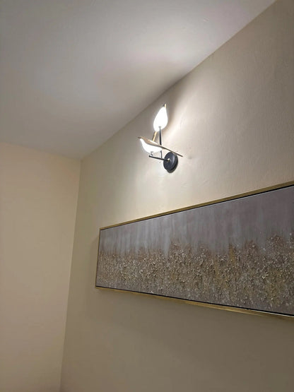 LuxiLamps - Wandlamp 2 Vogels - Muurlamp - Moderne Wandlamp - 33 cm - Draaibaar - Sfeerverlichting - Decor Muurverlichting