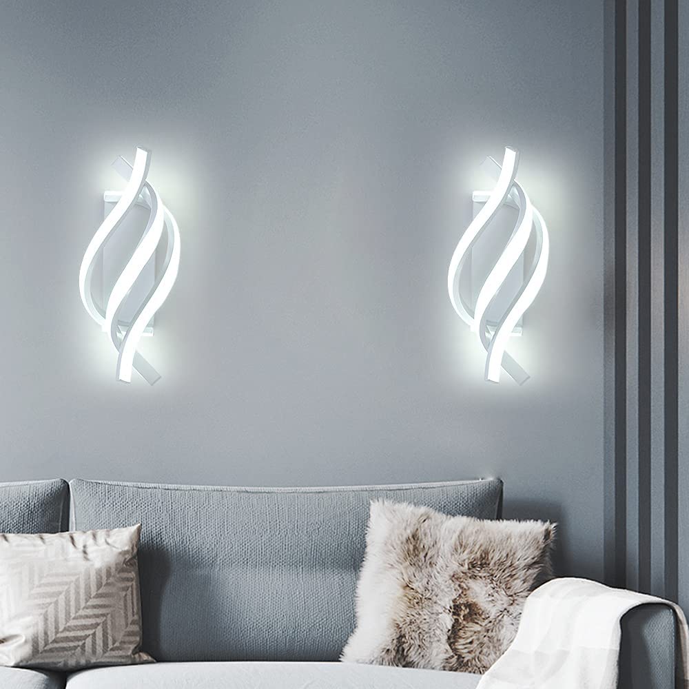Moderne Spiraal Wandlamp - Wit - Voor Woonkamer En Slaapkamer
