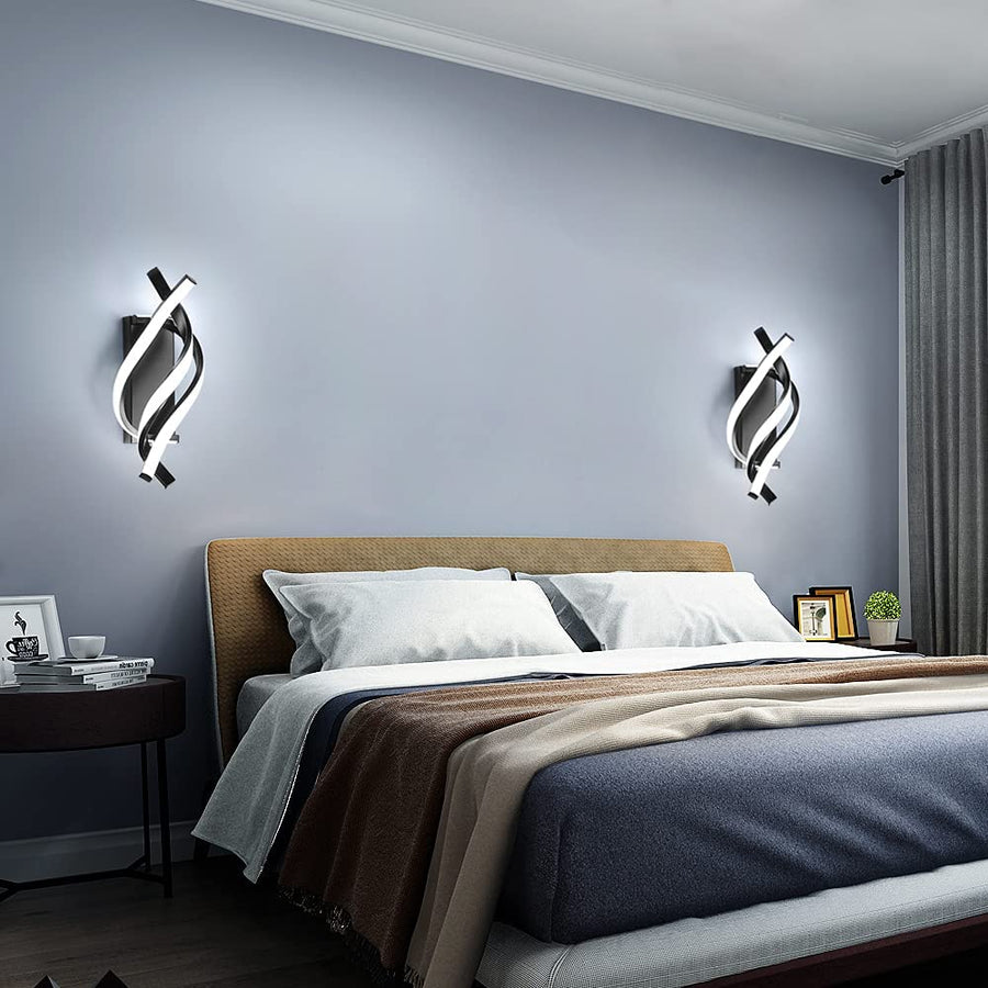 Gebogen LED-Wandlamp Voor Binnen - Warmwit Licht - Voor Woonkamer En Slaapkamer