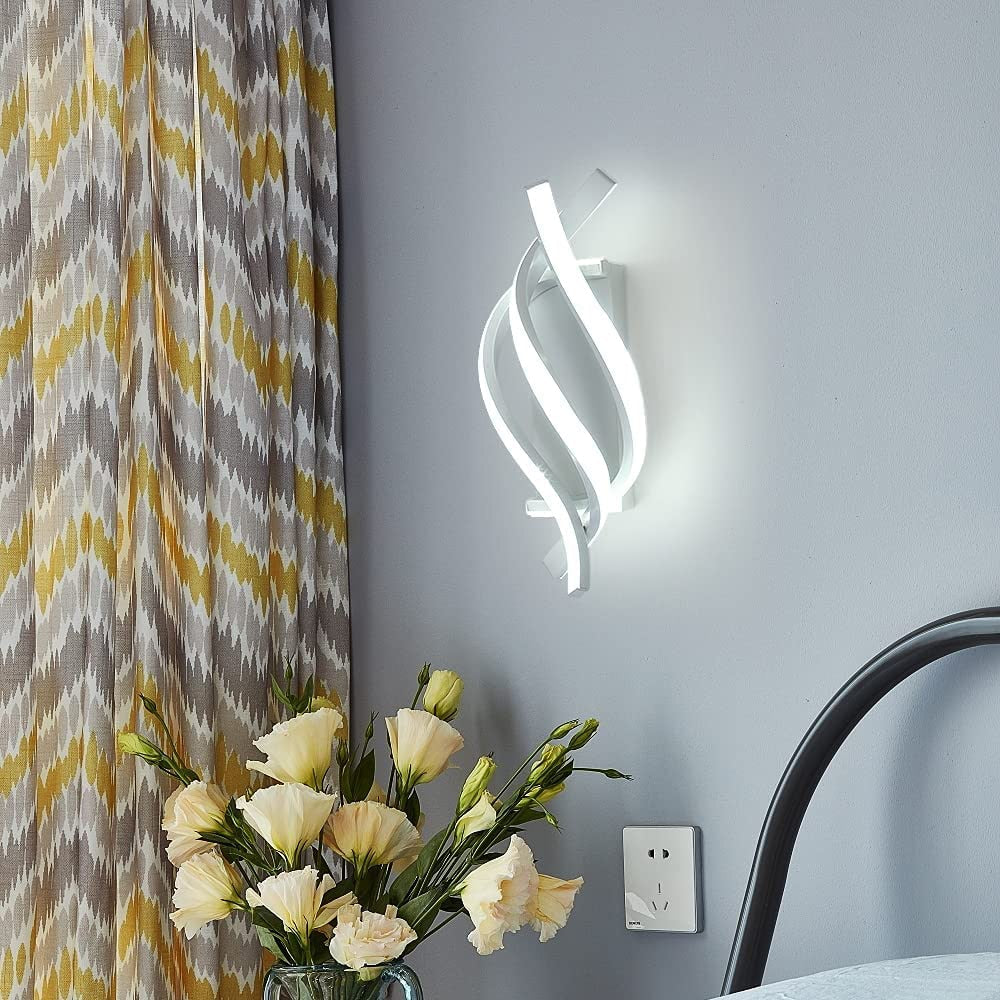 Gebogen LED-Wandlamp Voor Binnen - Warmwit Licht - Voor Woonkamer En Slaapkamer