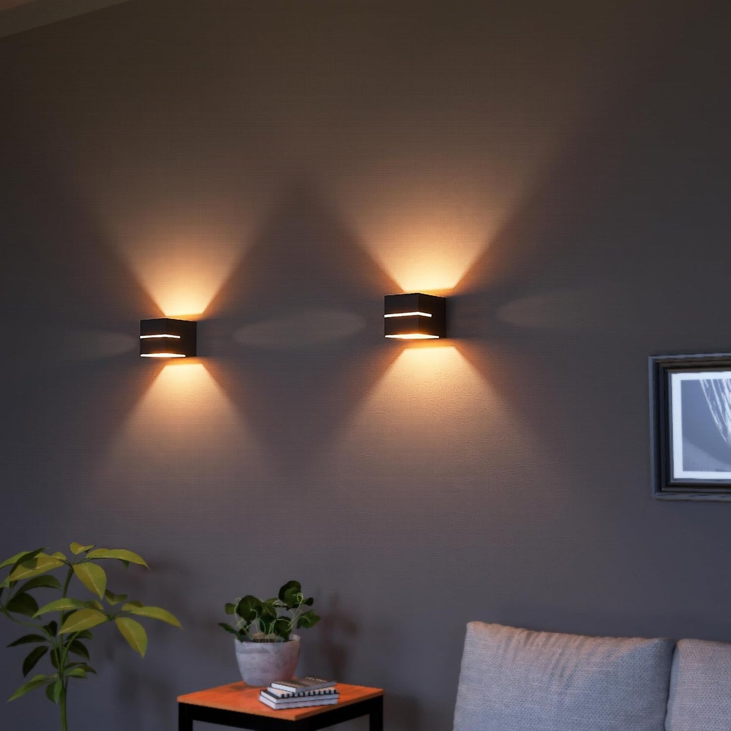 LuxiLamps - Led Wandlamp - Moderne Wandverlichting - Met Lichtgleuf - Goud/Zwart - Hal lamp - G9 - Trappenhuis - 16 cm