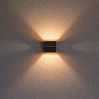 LuxiLamps - Led Wandlamp - Moderne Wandverlichting - Met Lichtgleuf - Goud/Zwart - Hal lamp - G9 - Trappenhuis - 16 cm