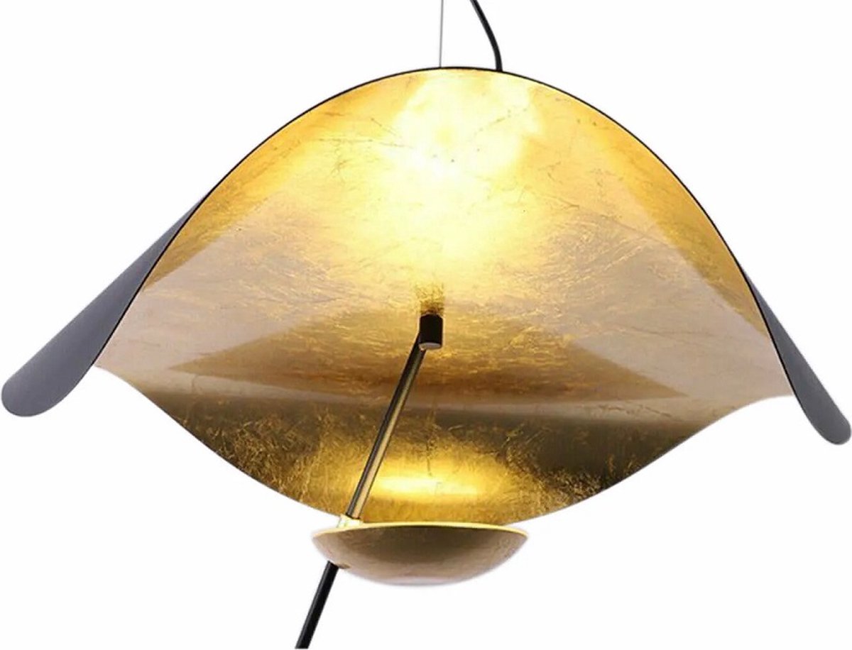 LuxiLamps - Vintage Hanglamp - Industriële Stijl - 60 cm - Zwart - Warm Wit - Hanglamp - Kroonluchter
