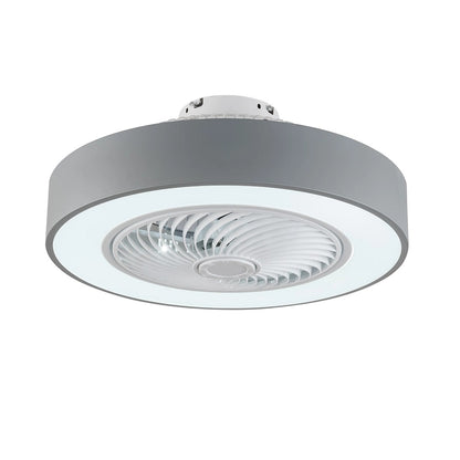 LuxiLamps | Plafondventilator | LED | Dimbaar | 3 Snelheden | 55 cm | Moderne Lamp | Plafondlamp | Ventilatorlamp | Grijs | Woonkamerlamp