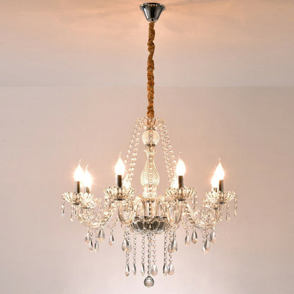 Crystal Chandelier - 8 Arm Kristallen Kroonluchter - Hanglamp - Woonkamer Lamp - Moderne Lamp - Plafonniere