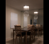 
Crystal Chandelier - Modern Chic Pendant Light - Adjustable Chain - Width 45 cm - 6 GU10 Bulbs - For Living And Dining Rooms