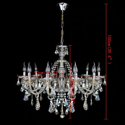 LuxiLamps - Crystal Chandelier - 10 Arm Kristallen Kroonluchter - Hanglamp - Woonkamerlamp - Moderne lamp - Plafonniere