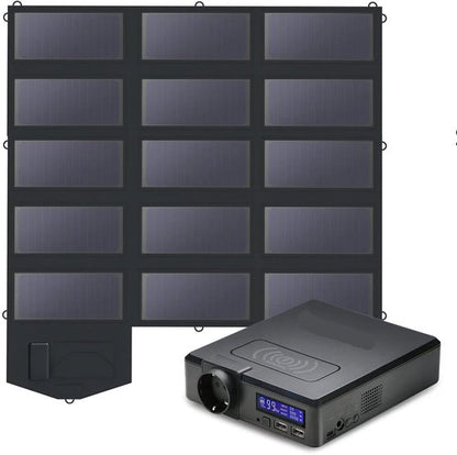 Powerstation - met 100W Opvouwbaar Zonnepaneel - Draagbare - Solar Generator - Stroomgenerator - 200W - Voor Camping, Reizen en Off-grid Energie