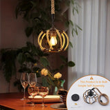
Pendant Lamp - Vintage Rope Lamp - For Living Room or Dining Room - Chandelier - Adjustable - Modern Pendant Lamp