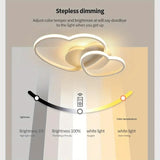 
Modern Heart LED Ceiling Light - White - Dimmable With Remote Control - For Living And Dining Room - Ceiling Fixture