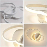 
Modern Heart LED Ceiling Light - White - Dimmable With Remote Control - For Living And Dining Room - Ceiling Fixture