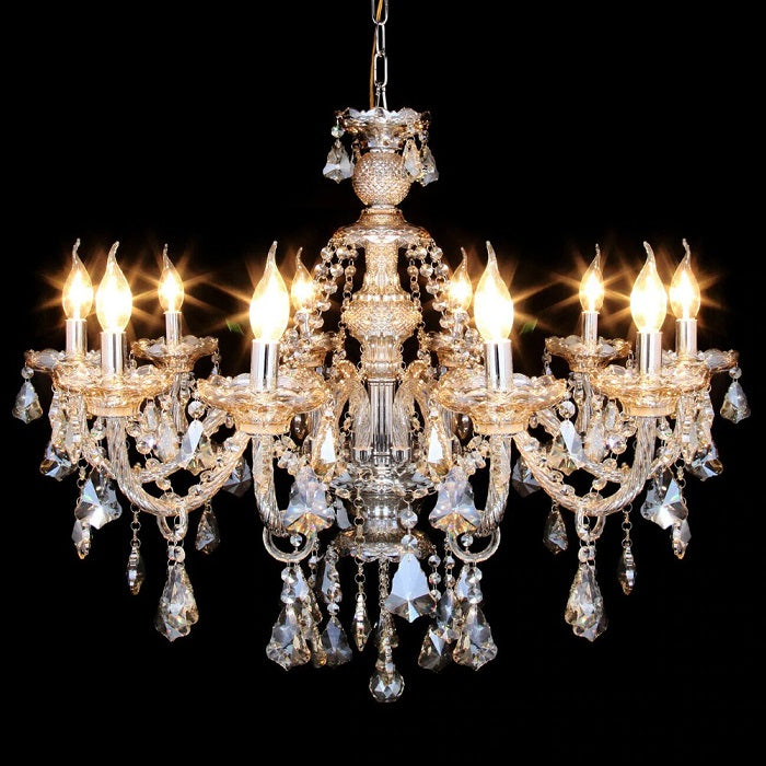 LuxiLamps - Crystal Chandelier - 10 Arm Kristallen Kroonluchter - Hanglamp - Woonkamerlamp - Moderne lamp - Plafonniere