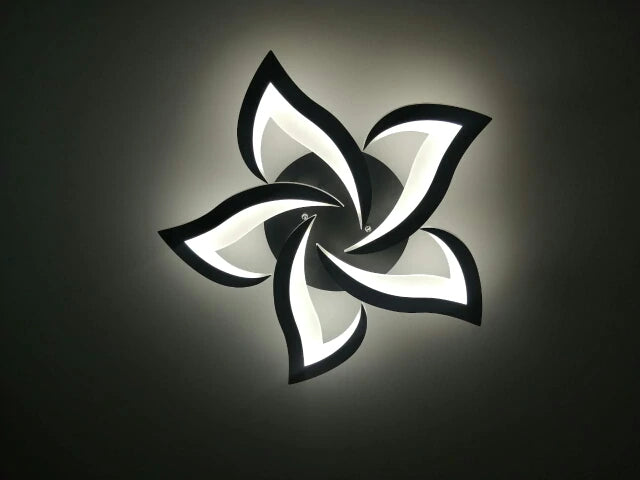 5 Sterren Plafondlamp Zwart - Met Afstandsbediening - Smart lamp - Dimbaar Met App - Woonkamerlamp - Moderne lamp - Plafoniere