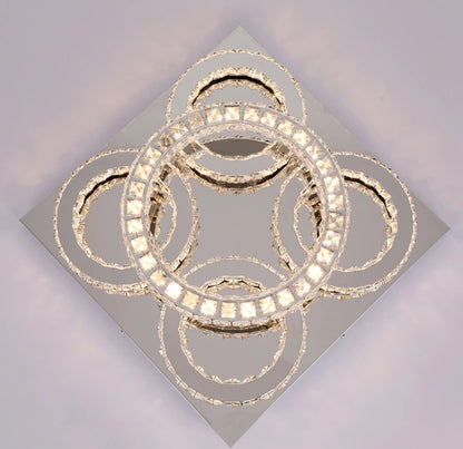 5 Ring Crystal Plafondlamp - Moderne Lamp - Led Lamp 40 cm - Plafondlamp - Plafonniere - Kroonluchter