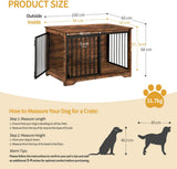 
dog crate furniture - 100 cm - brown - 2 sliding doors - dog box - dog crate - beautiful design - multifunctional - coffee table / TV stand - chew and scratch resistant