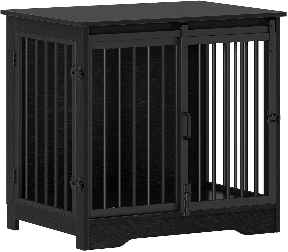 Hondenbench - Meubel - Bench - Hondenkooi - Hondenhok - Hondenbox - Salontafel - 2 Deuren - Schuifdeur - 49x69x64,5 cm - Zwart